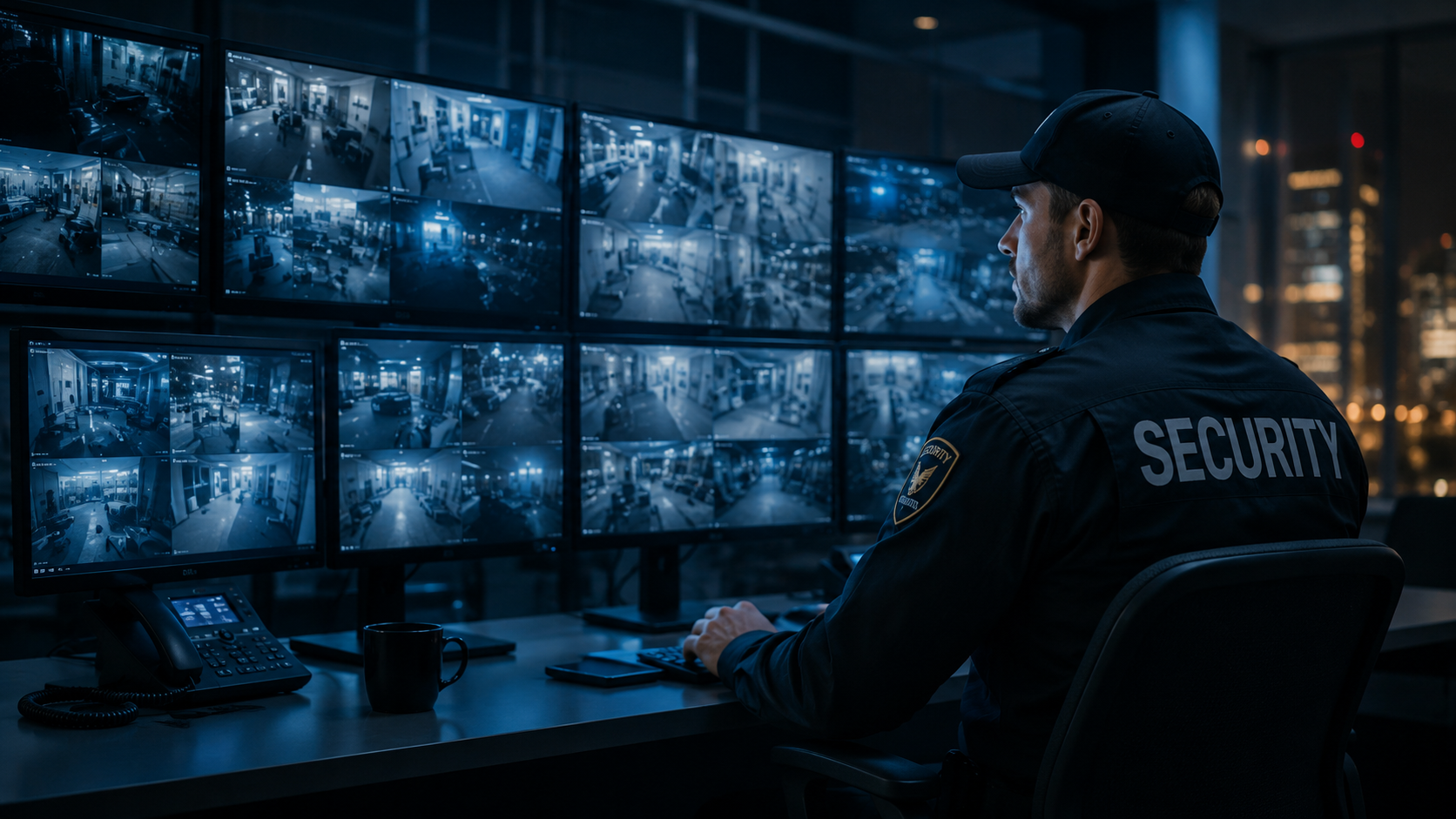 Eagle Eye Security professional monitoring security operations